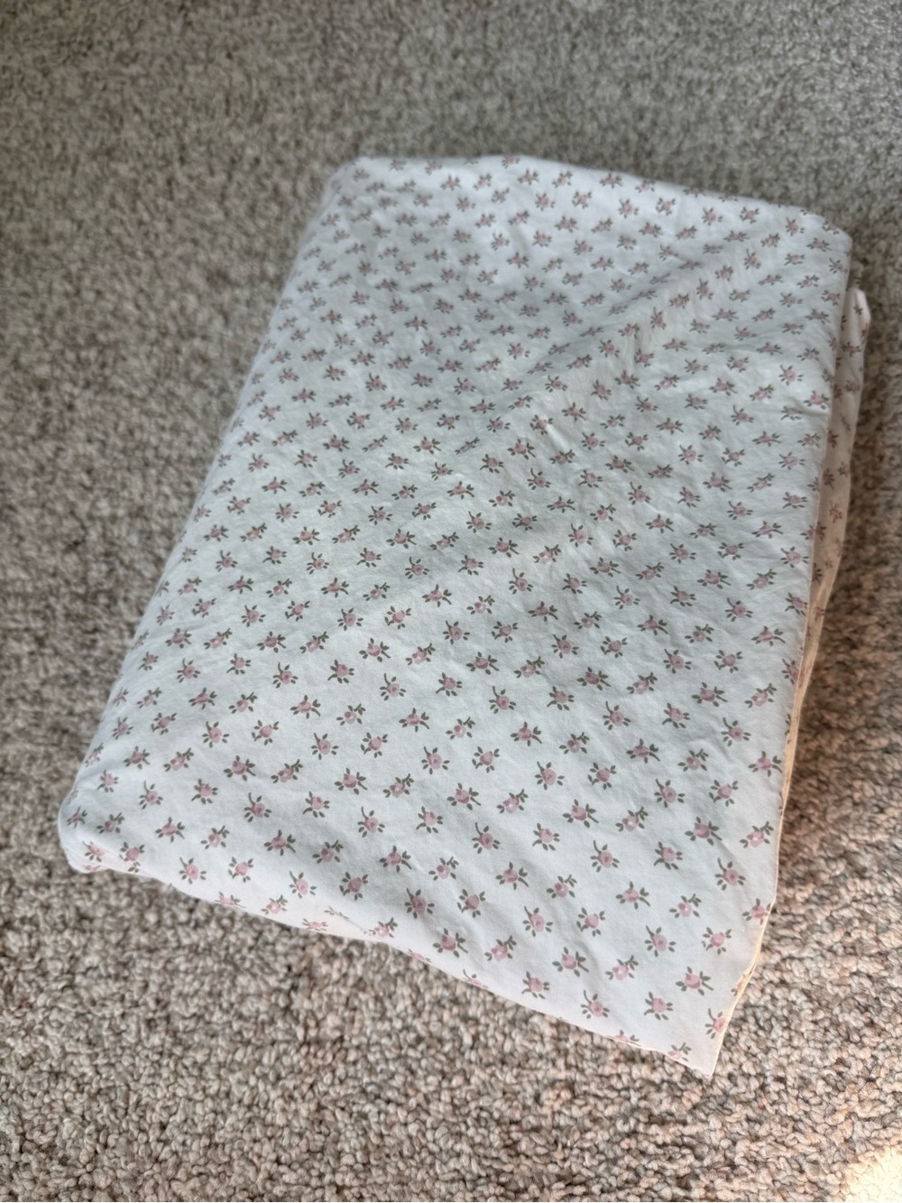 🌹Pottery Barn Kids Emily & Meritt Cabbage Rose Blush Crib Sheet Nursery